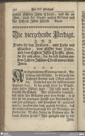 Die vierzehende Predigt