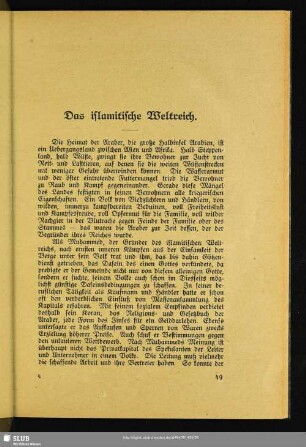Das islamitische Weltreich