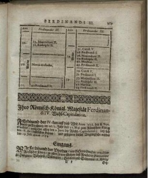 Ihro Römisch-Königl. Majestät Ferdinandi IV. Wahl-Capitulation.