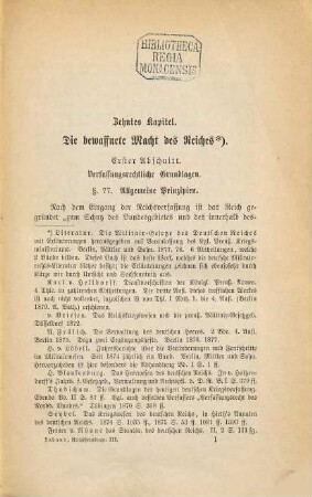 Das Staatsrecht des Deutschen Reiches, 3,1