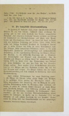 19. Die französische Staatsumwälzung