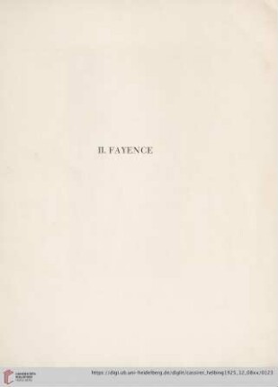 II. Fayence (Nr. 158-165)