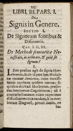 Pars. I. De Signis in Genere.