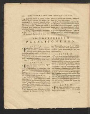 Ad Posteriorem Paralipomenon
