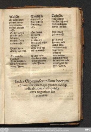 Index Capitum secundum locorum com[m]unium seriem, qui quaerenti cuiq[ue] indicabit, qua classe quidq[ue] citra negotium inveniatur.
