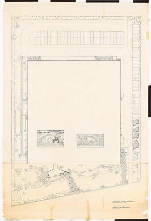Grünanlage WAM Osterhof KG, Berlin-Spandau: Lageplan mit Gartenplan 1:100