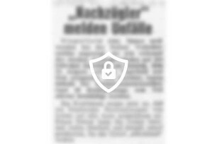 "Nachzügler" melden Unfälle