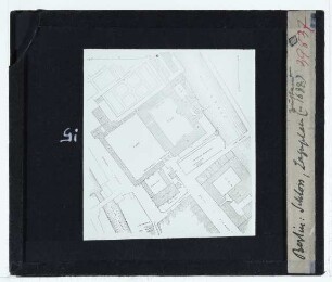 Berlin, Schloss : Zeichnung: Grundriss, Lageplan