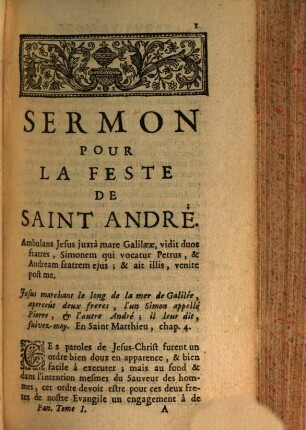 Sermons Du Pere Bourdalouë, de la Compagnie de Jesus, Pour Les Festes Des Saints, Et pour des Vestures & Professions Religieuses, 1