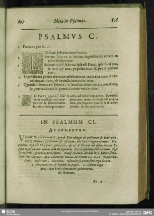 In Psalmum CI.[i.e. C.] Psalmus CI.[i.e. C.]