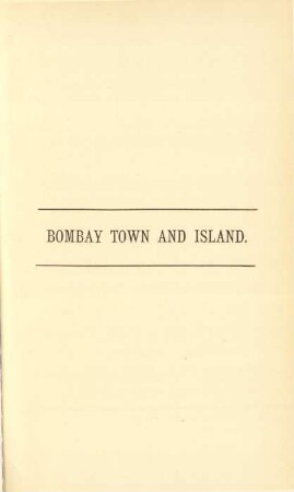 Bombay town and island