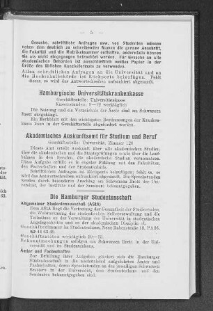 Die Hamburger Studentenschaft