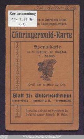 Blatt 21: Unterneubrunn : Masserberg - Neustadt a.R. - Frauenwald
