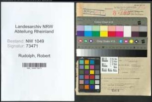 Entnazifizierung Robert Rudolph , geb. 08.10.1899 (Wachtmeister)