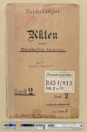 Wissenschaftliche Forschungen und Forschungsinstitute: Bd. 2