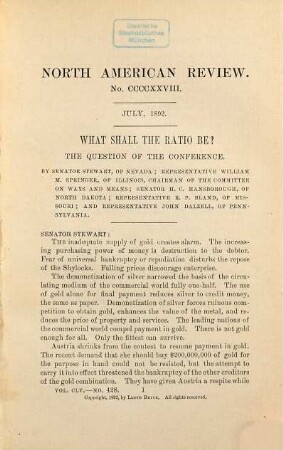 The North American review. 155. 1892 (July - December)