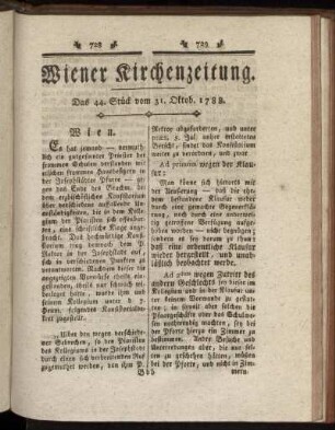 Das 44. Stück vom 31. Oktob. 1788.