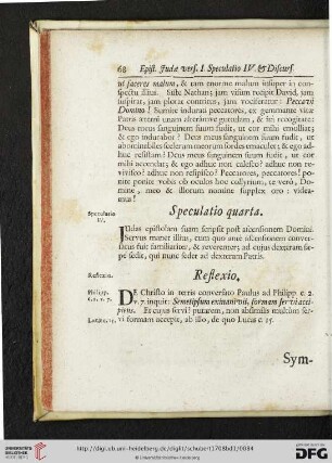 Speculatio quarta