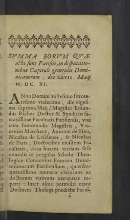 Summa eorum quae acta sunt Parisiis