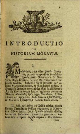 Moraviæ Historia Politica Et Ecclesiastica : Cum Notis Et Animadversionibus Criticis Probatorum Auctorum, Pars Prima