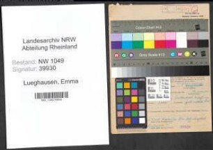 Entnazifizierung Emma Lueghausen , geb. 08.12.1910 ()