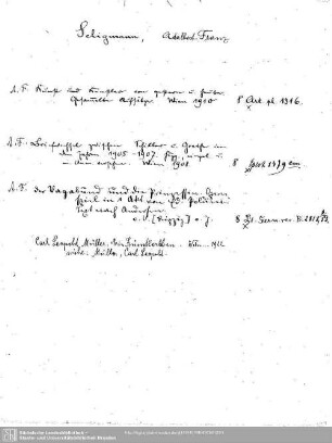 Seligmann, Adalbert Franz: Seligmann, Adalbert Franz