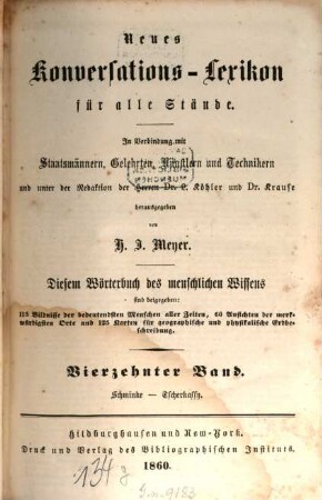 Neues Conversations-Lexikon für alle Stände, 14. Schminke - Tscherkassy