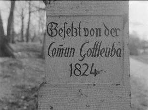 Bad Gottleuba, Wegsäule, Detail