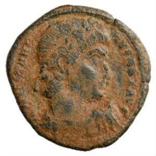 Münze, Follis, Aes 4, 335 - 337 n. Chr.