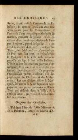 Origine des Croisades.