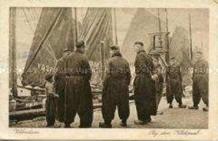 Fischer im Hafen von Volendam