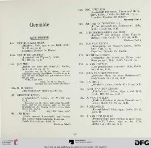 Gemälde (Nr. 145-247)