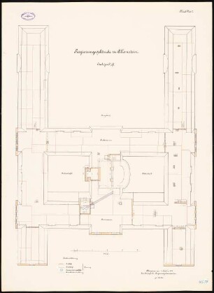 Regierungsgebäude, Allenstein: Grundriss Dachgeschoss 1:100