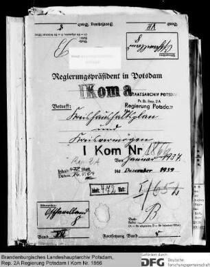 Kreishaushaltspläne, Verwaltungsberichte und Kreisvermögen des Kreises Osthavelland