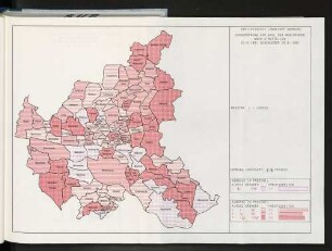 Veraenderung der Zahl der Auslaender nach Stadtteilen 20.9.1981 gegenueber 20.9.1980