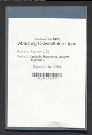 Einführung eines Viehmarktes zu Pivitsheide (VL.)