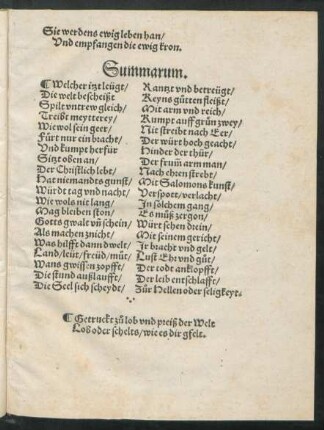 Summarum.
