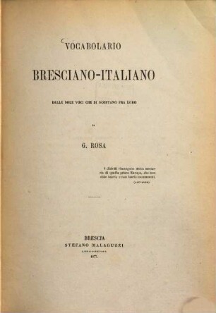 Vocabolario bresciano-italiano