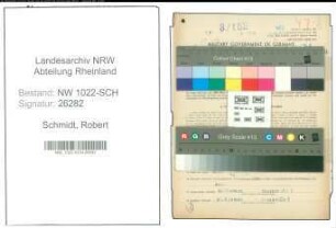 Entnazifizierung Robert Schmidt , geb. 14.06.1907 (Arbeiter)