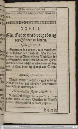 XXVIII. Ein Gebet umb vergebung der Sünden zu bitten