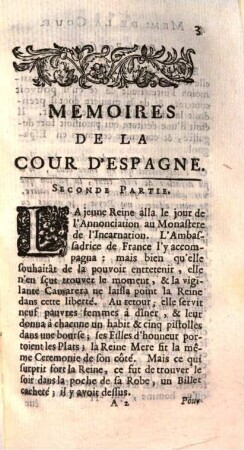 Memoires De La Cour D'Espagne. 2
