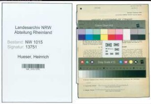 Entnazifizierung Heinrich Hueser , geb. 24.07.1893 (Polizist)