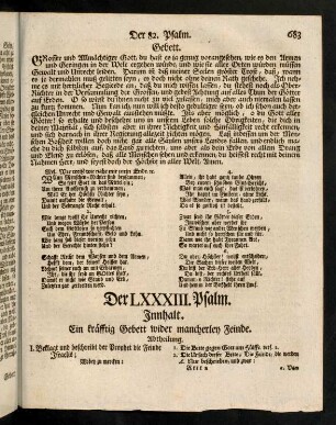 683-691, Der LXXXIII. Psalm