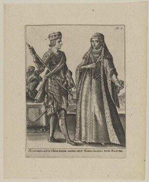 Doppelbildnis des Maximilianvs I. Archidux Avst. und seiner Gemahlin Maria von Burgund