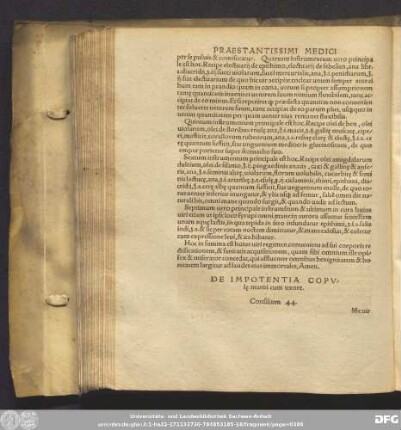 De Impotentia Copulę mariti cum uxore. Consilium 44.