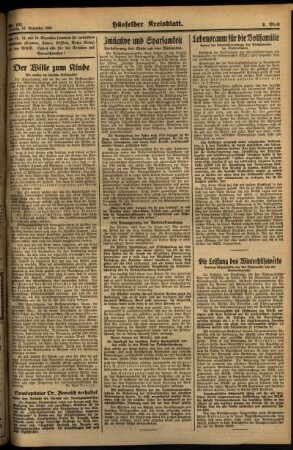 Zweite Ausgabe vom Freitag, den 13. Dezember 1935.