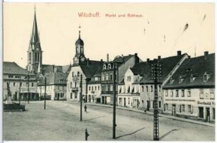 Wilsdruff. Markt und Rathaus