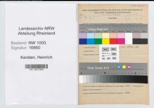 Entnazifizierung Heinrich Kersten, geb. 06.07.1906 (Postschaffner)