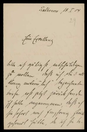 Brief von Walter Miquel an Gottlieb Planck, Rathenow, 18.1.1904
