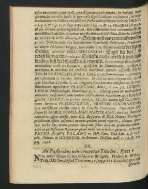 XX. An Pastoribus non competat Titulus: Herr?